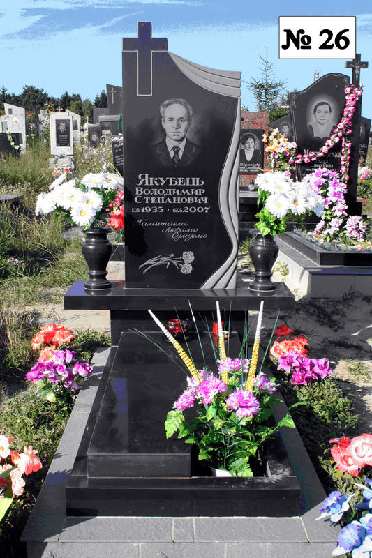 Одинарний гранітний пам'ятник
